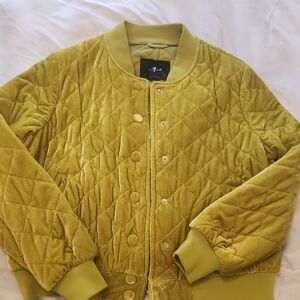 Quilted Olive Green Bomber Jacket